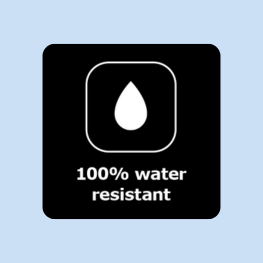 100% water resistent - wave